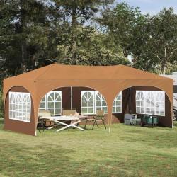 Tente de f&ecirc;te pop-up 575 x 288 x 245 cm Beige Tissu Oxford