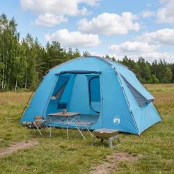 Tente Cabane avec toit Bleu 400 x 210 x 180 cm Polyester