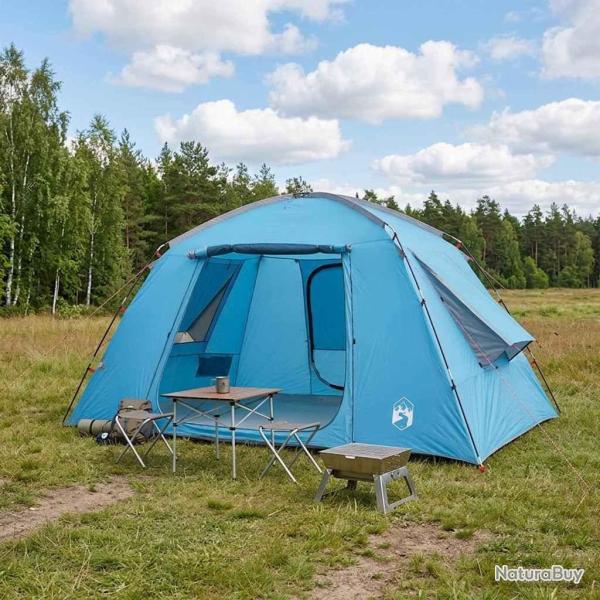 Tente Cabane avec toit Bleu 400 x 210 x 180 cm Polyester