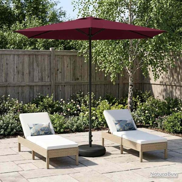 Parasol de jardin avec base 270 x 270 cm Polyester