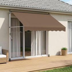 Auvent r&eacute;tractable manuel Taupe 200 cm