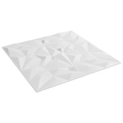 Panneaux muraux 24 pcs Blanc 50 x 50 cm Mousse XPS