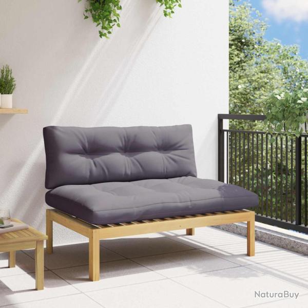 Unit� de canap� du milieu Acacia Clair et Gris Fonc�