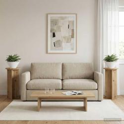 Support de Plante 2 pc Ch&ecirc;ne artisanal 29,5 x 29,5 x 60 cm