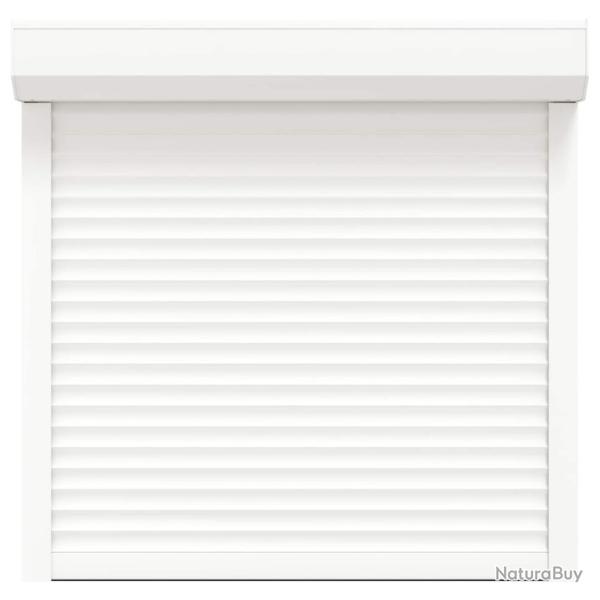 Store Roulant Blanc 100 x 100 cm Aluminium et Polyur�thane