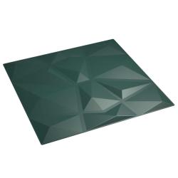 Panneaux muraux 24 pcs Vert 50 x 50 cm Mousse XPS
