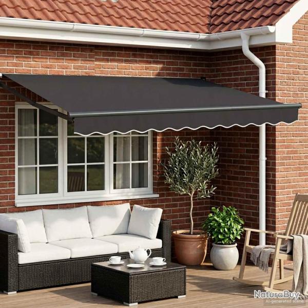Auvent r�tractable �lectrique Anthracite 3 x 2,5 m