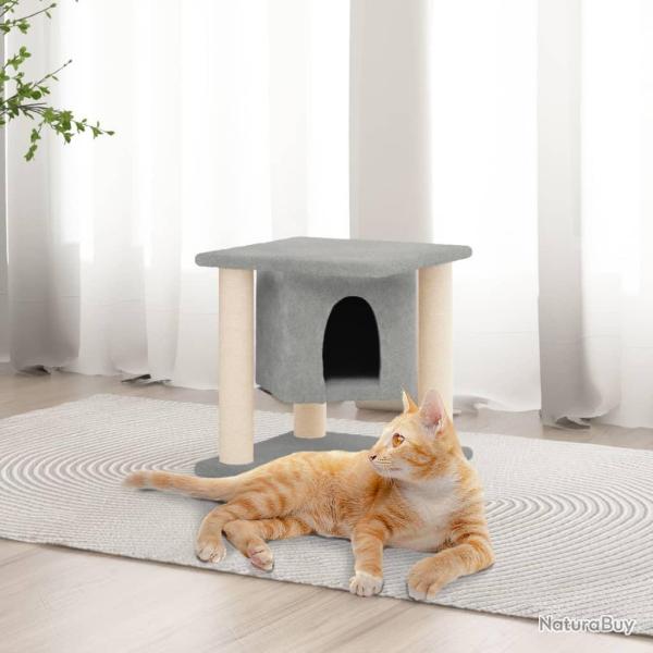 Arbre � chat avec griffoirs en sisal Gris clair 37 cm