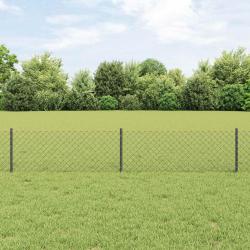 Cl&ocirc;ture grillag&eacute;e avec poteau 10 x 0,4 m Acier recouvert de PVC