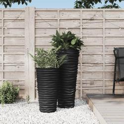 Jardini&egrave;re et int&eacute;rieur amovible anthracite aspect rainur&eacute;