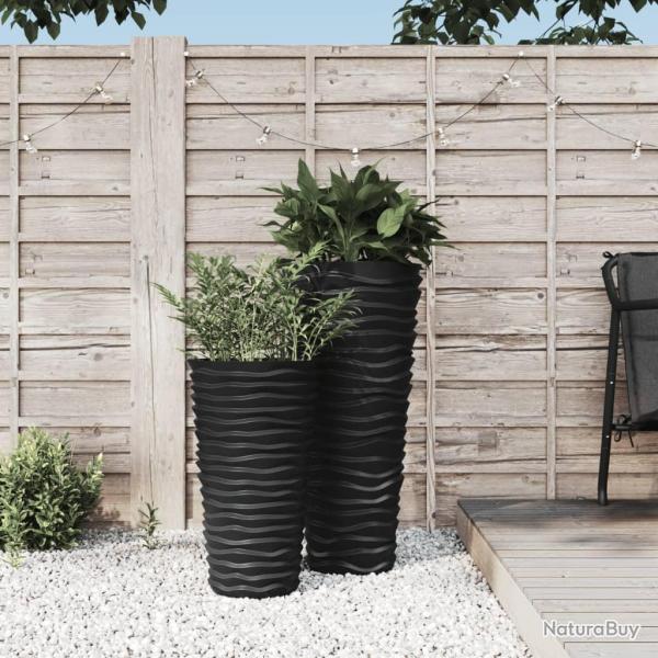 Jardini�re et int�rieur amovible anthracite aspect rainur�