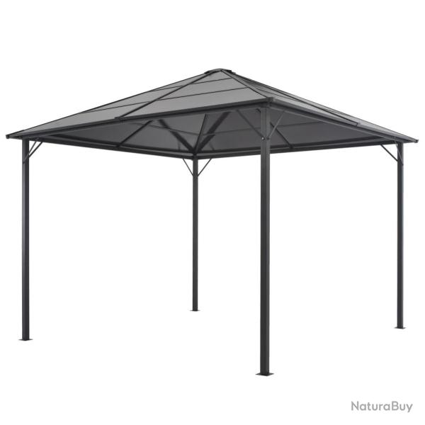 Tonnelle avec toit Aluminium 3x3 m Anthracite