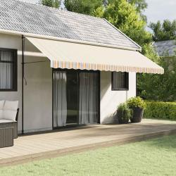Tissu de remplacement de cantonni&egrave;re d'auvent multicolore 5 m
