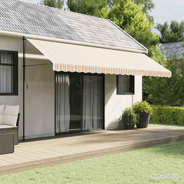 Tissu de remplacement de cantonni�re d'auvent multicolore 5 m