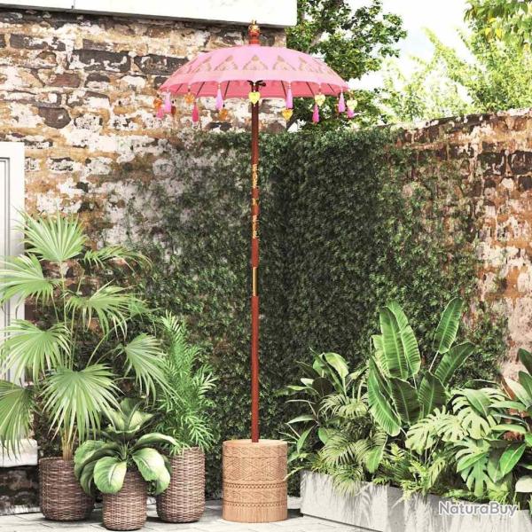 Parasol balinais Rose 125 x 125 x 260 cm