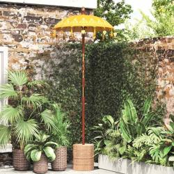Parasol balinais Jaune 125 x 125 x 260 cm