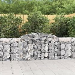 Paniers &agrave; gabions arqu&eacute;s 5 pcs 300x50x80/100 cm fer galvanis&eacute;