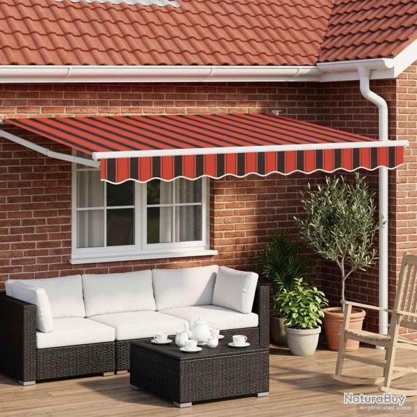 Auvent r�tractable �lectrique Orange, Marron, Blanc 3 x 2,5 m