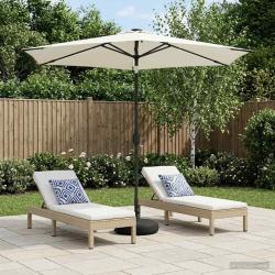 Parasol de jardin avec lumi&egrave;res LED et base 270 x 270 cm