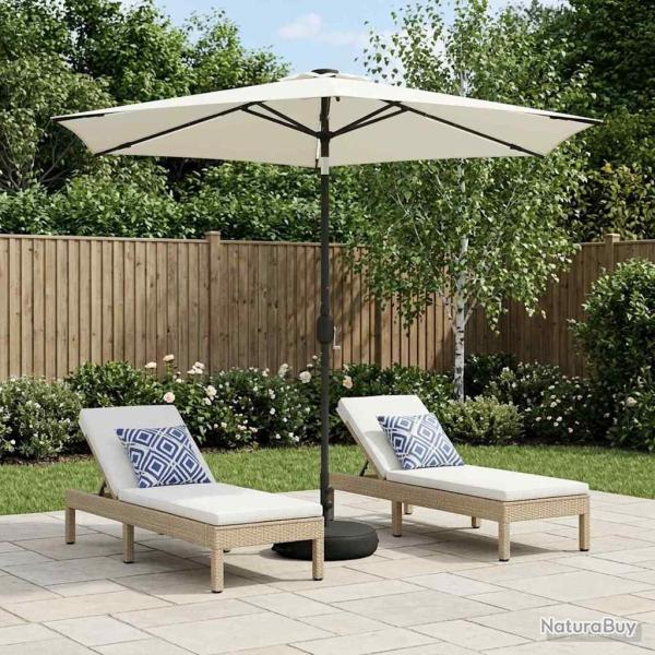 Parasol de jardin avec lumi�res LED et base 270 x 270 cm