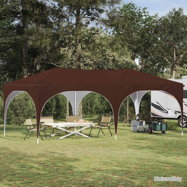 Tente de f�te pop-up 575 x 288 x 245 cm Marron Tissu Oxford