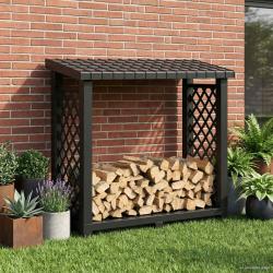 Support &agrave; bois 114 x 46 x 101 cm PP Anthracite