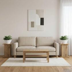Support de Plante 2 pc Ch&ecirc;ne artisanal 30,5 x 30 x 43 cm