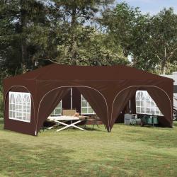 Tente de f&ecirc;te pop-up 575 x 288 x 245 cm Marron Tissu Oxford