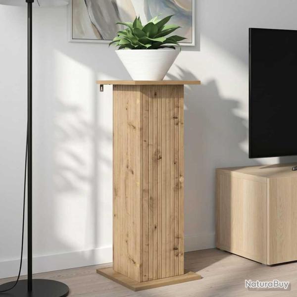 Support de Plante 2 pc Ch�ne artisanal 30,5 x 30 x 80,5 cm