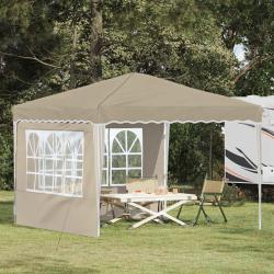 Tente de f&ecirc;te pop-up 288 x 288 x 245 cm Cr&egrave;me Tissu Oxford