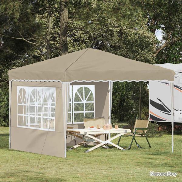 Tente de f�te pop-up 288 x 288 x 245 cm Cr�me Tissu Oxford
