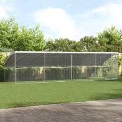 Cage &agrave; poules 4 pcs Argent&eacute; 800 x 200 x 200 cm Acier galvanis&eacute;