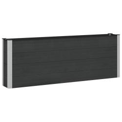 Jardini&egrave;re sur&eacute;lev&eacute;e Noir 200 x 30 x 72 cm WPC et Aluminium