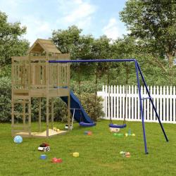 Aire de jeux d'ext&eacute;rieur bois de pin impr&eacute;gn&eacute;