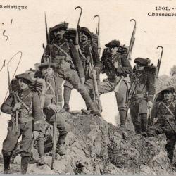 Carte postale ancienne Groupe Alpin Chasseurs dans les Alpes - N&deg;8606