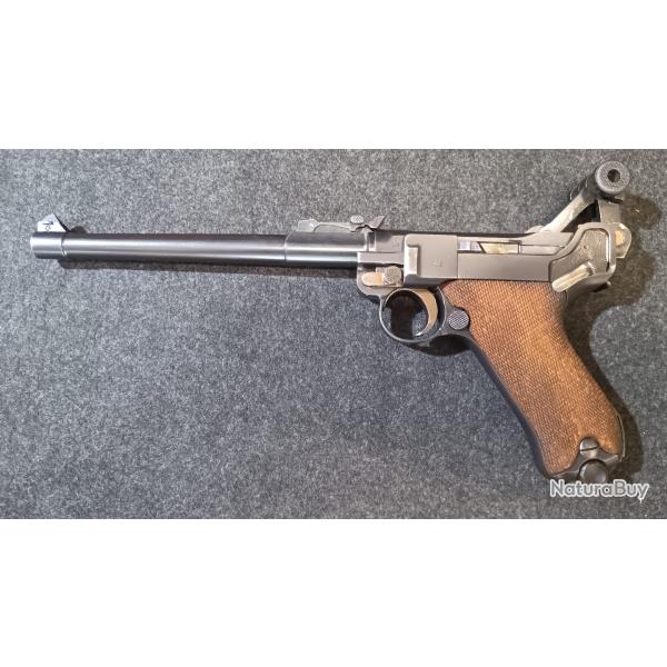 pistolet LUGER P08 ARTILLERIE 1917 MONOMATRICULE + Etui cuir complet