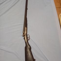 Fusil de collection chiens ext&eacute;rieurs percu centrale cal 12