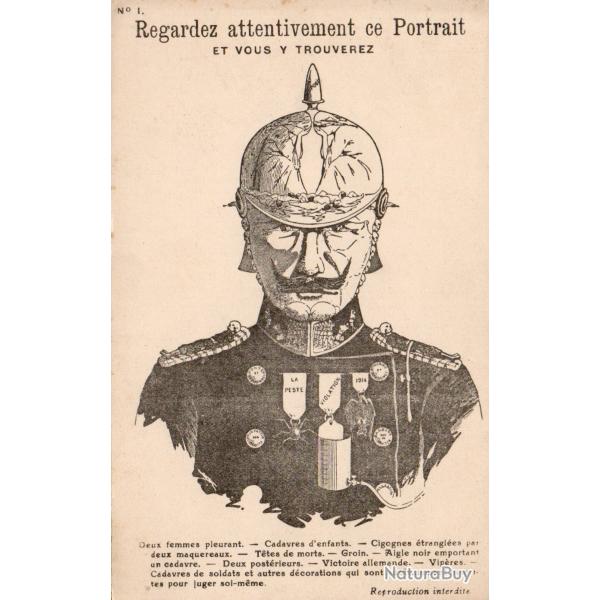 Carte postale - Regardez attentivement ce portrait ET VOUS Y TROUVEREZ - N�8608