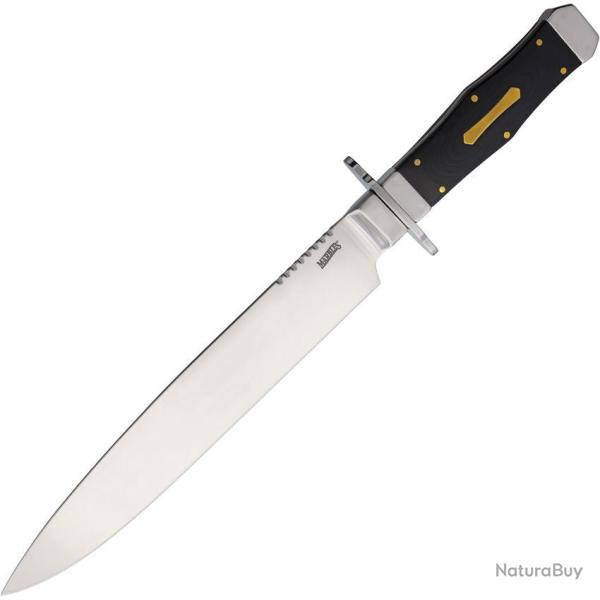 Couteau Fixe Marbles Bowie Black G10 Lame Acier Inoxydable Manche G10 Noir �tui Cuir MR734