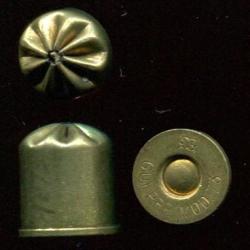 11 mm Fran&ccedil;ais Mle 1873 - TRES RARE cartouche &agrave; blanc rosette 8 plis - marquage = GG GUERRE MOD 73