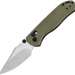 Couteau Kizer Drop Bear 2 Lame Acier Nitro-V Clip Point Manche Micarta Vert Clutch Lock KIV36192KC1