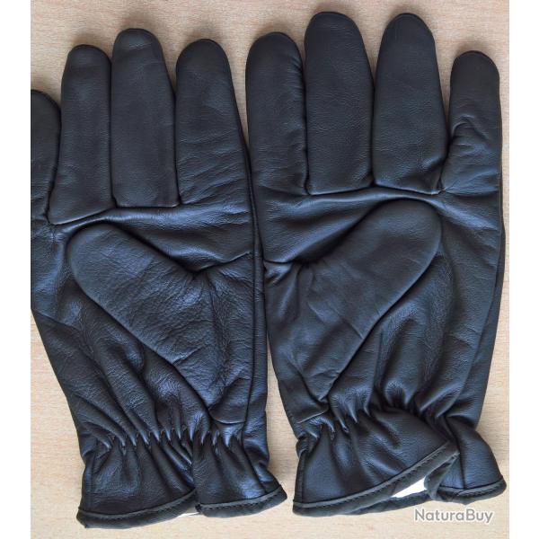 Gant cuir militaire r�glementaire TTA kaki avec int�rieur doubl� taille 10