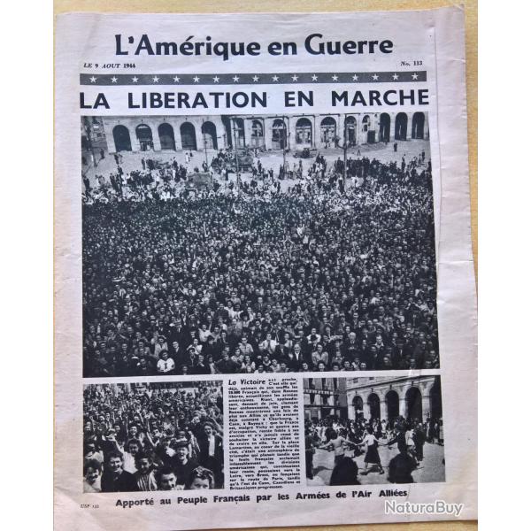 Journal L'Am�rique en Guerre parachut� le 9 ao�t 1944