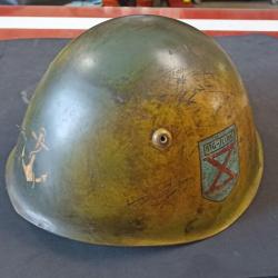 Casque Italien mod&egrave;le 33 repeint camo D&eacute;cima MAS WW2