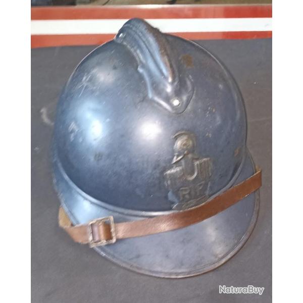 Casque Adrian mod�le 1915 G�nie bleu horizon WW1