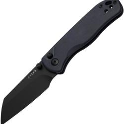 Couteau Kizer Drop Bear 2 Lame Acier Nitro-V DLC Sheepsfoot Manche Richlite Bleu Liner KIV36192CS1