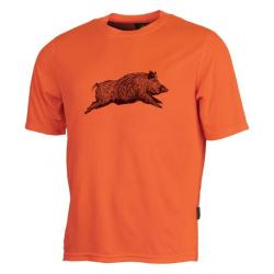 Tee-Shirt Manches Courtes Orange Sanglier Taille L - SOMLYS