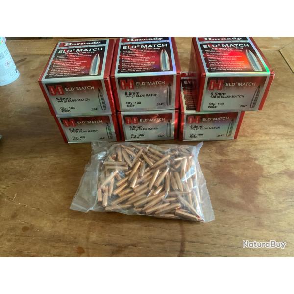 Ogives Hornady ELD MATCH - Cal. 6.5mm - 140 grains Bo�te de 100 #26331