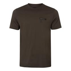 T-SHIRT HARKILA LOGO BRAND S/S SHADOW BROWN /TARMAC TAILE M NEUF