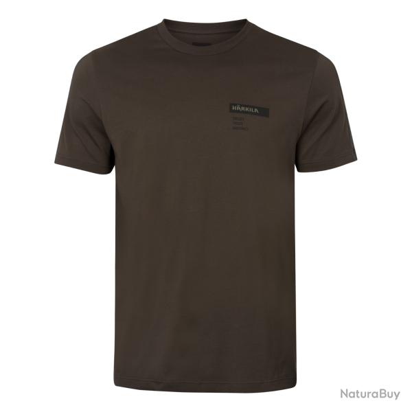 T-SHIRT HARKILA LOGO BRAND S/S SHADOW BROWN /TARMAC TAILE XXL NEUF